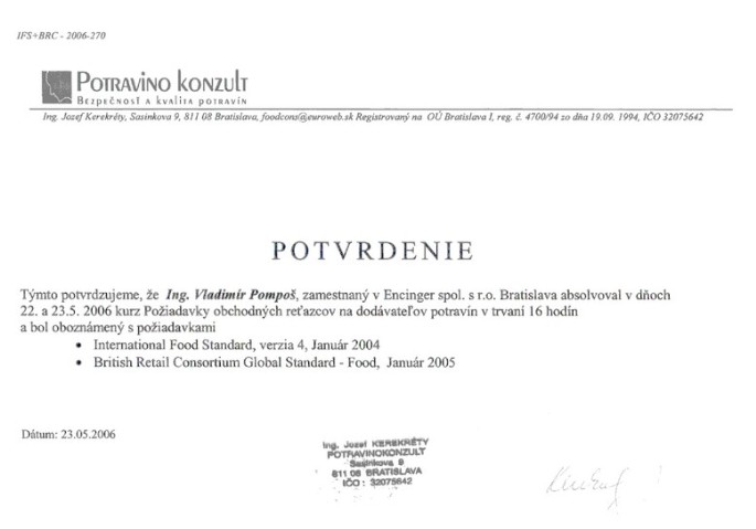 Poiadavky obchodnch reazcov na dodvateov potravn